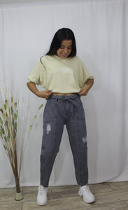 SLOUCHY JEANS GRIS