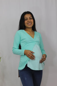 POLO MATERNIDAD LACTANCIA RAYAS