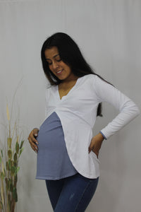 POLO MATERNIDAD LACTANCIA RAYAS