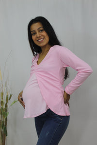 POLO MATERNIDAD LACTANCIA RAYAS