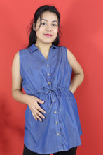 Cargar imagen en el visor de la galería, BLUSA MANGA CERO CUELLO CAMISERO
