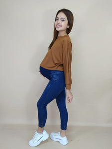 PANTALÓN MATERNO BOTON EN BASTA - 01832