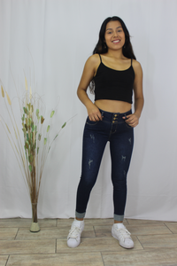 PANTALON CON BASTA DOBLADA (3 BOTONES)