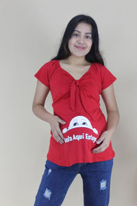 Polo maternidad con estampado bebé