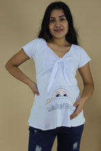Cargar imagen en el visor de la galería, Polo maternidad con estampado bebé

